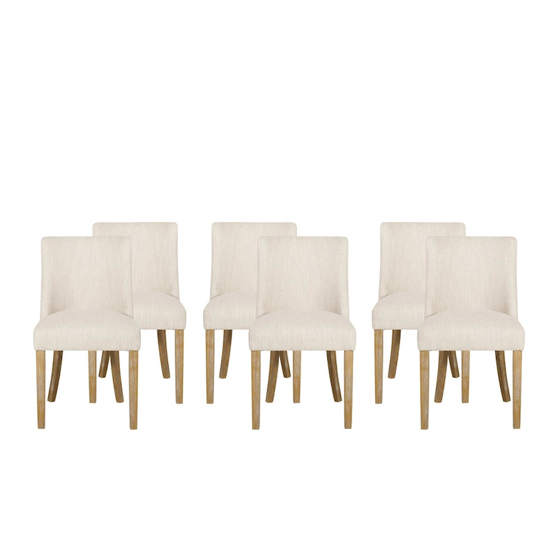 Sedia da pranzo Frances in tessuto (set da 6) di Christopher Knight Home
