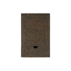 Table d'appoint de chevet Monterey en bois massif avec prises de courant cachées