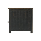 Table d'appoint de chevet Monterey en bois massif avec prises de courant cachées