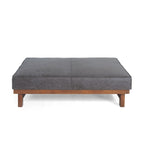 Poggiapiedi/Ottoman da cocktail Hillman Modern in microfibra con struttura in legno di Christopher Knight Home