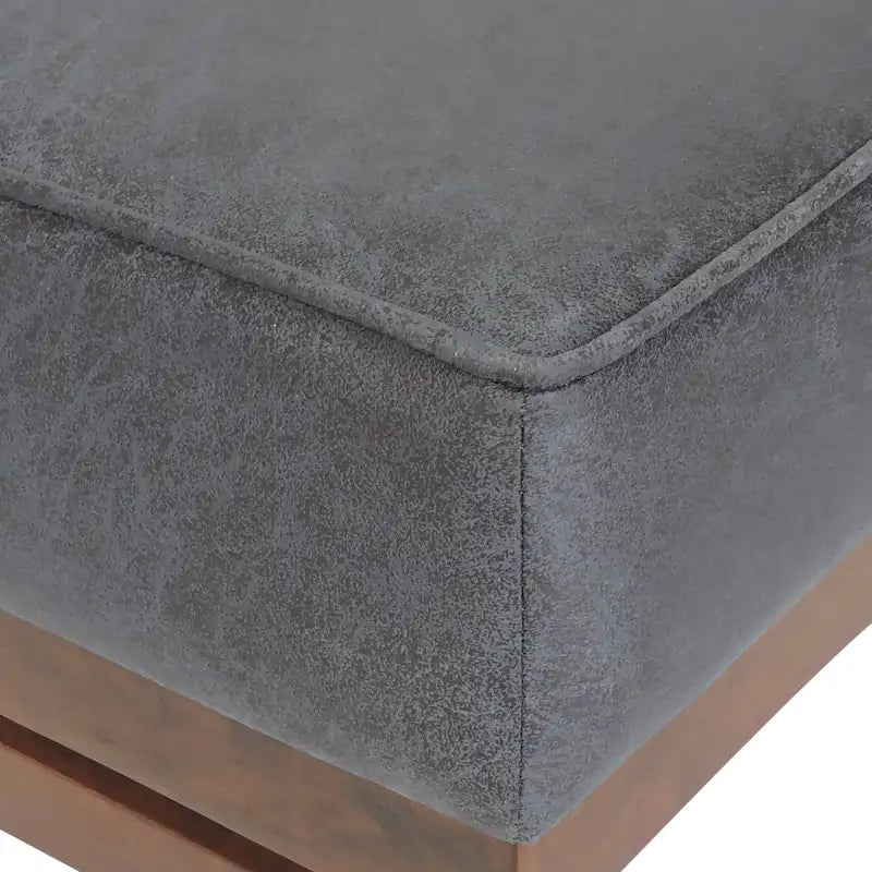 Poggiapiedi/Ottoman da cocktail Hillman Modern in microfibra con struttura in legno di Christopher Knight Home