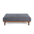 Poggiapiedi/Ottoman da cocktail Hillman Modern in microfibra con struttura in legno di Christopher Knight Home