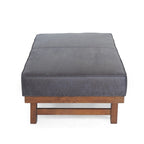 Poggiapiedi/Ottoman da cocktail Hillman Modern in microfibra con struttura in legno di Christopher Knight Home