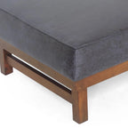 Poggiapiedi/Ottoman da cocktail Hillman Modern in microfibra con struttura in legno di Christopher Knight Home