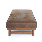 Poggiapiedi/Ottoman da cocktail Hillman Modern in microfibra con struttura in legno di Christopher Knight Home
