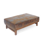 Poggiapiedi/Ottoman da cocktail Hillman Modern in microfibra con struttura in legno di Christopher Knight Home
