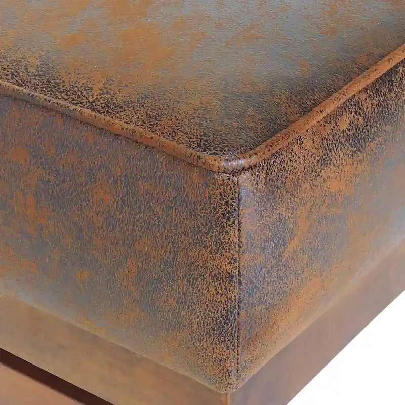 Poggiapiedi/Ottoman da cocktail Hillman Modern in microfibra con struttura in legno di Christopher Knight Home