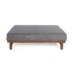 Poggiapiedi/Ottoman da cocktail Hillman Modern in microfibra con struttura in legno di Christopher Knight Home