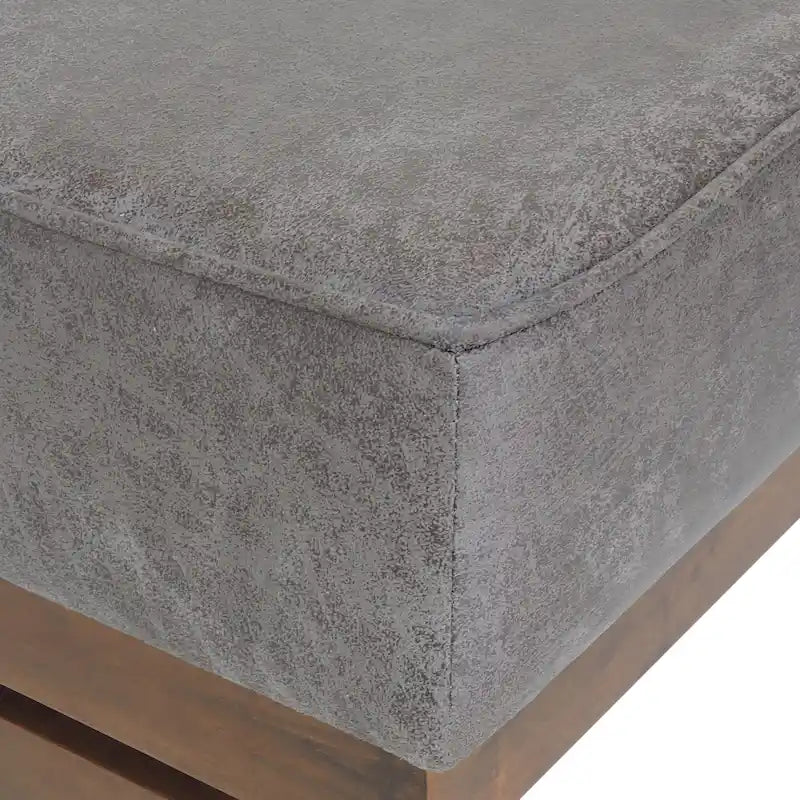 Poggiapiedi/Ottoman da cocktail Hillman Modern in microfibra con struttura in legno di Christopher Knight Home