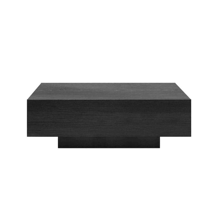 Tavolino da Caffè Mid Century ModernTavolino da Salotto Minimalista in Legno Impiallacciato con Contenitore, Completamente Assemblato