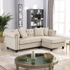 Divano Morden Fort Chesterfield - Divani Arredamento Soggiorno in Lino
