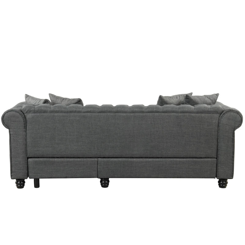 Divano Morden Fort Chesterfield - Divani Arredamento Soggiorno in Lino