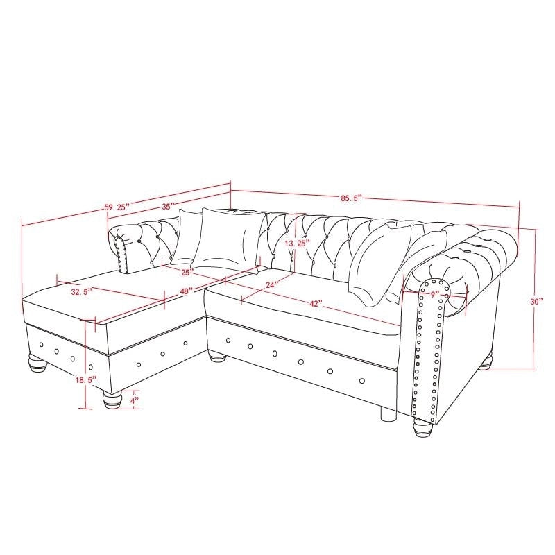 Divano Morden Fort Chesterfield - Divani Arredamento Soggiorno in Lino