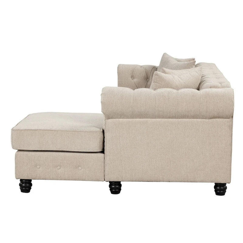 Divano Morden Fort Chesterfield - Divani Arredamento Soggiorno in Lino