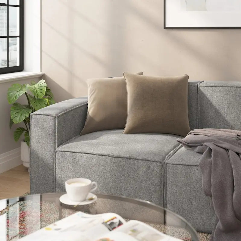 Fauteuil d'angle gauche modulaire contemporain et configurable avec accoudoir
