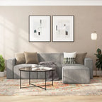 Fauteuil d'angle gauche modulaire contemporain et configurable avec accoudoir