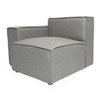 Fauteuil d'angle gauche modulaire contemporain et configurable avec accoudoir