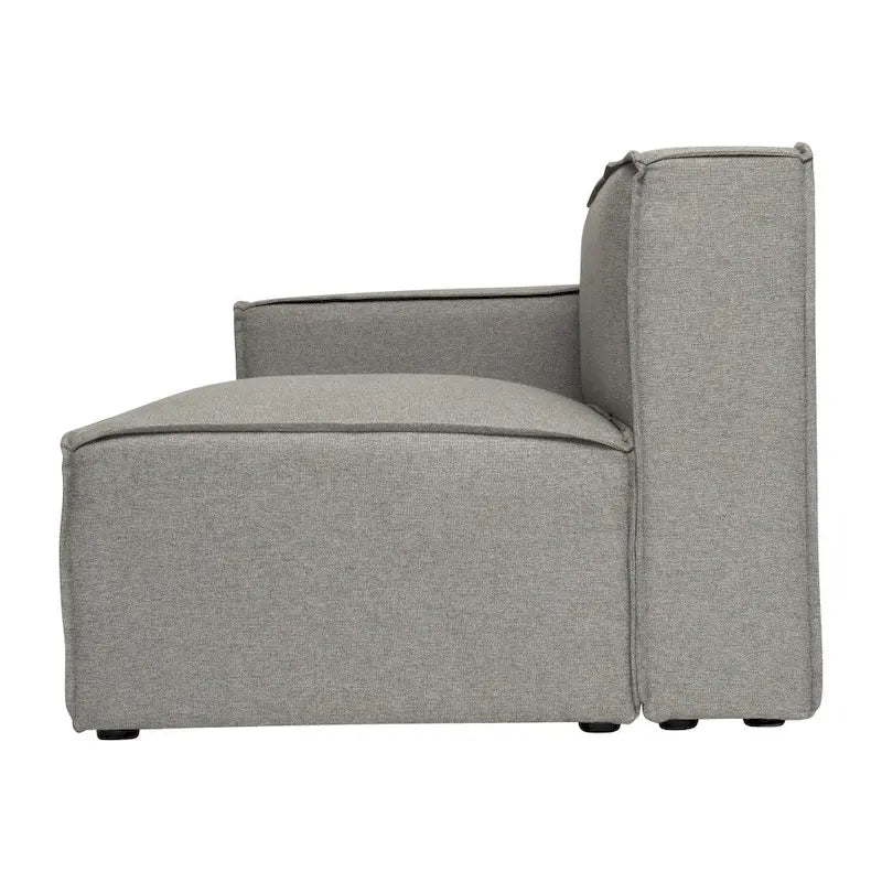 Fauteuil d'angle gauche modulaire contemporain et configurable avec accoudoir