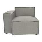 Fauteuil d'angle gauche modulaire contemporain et configurable avec accoudoir