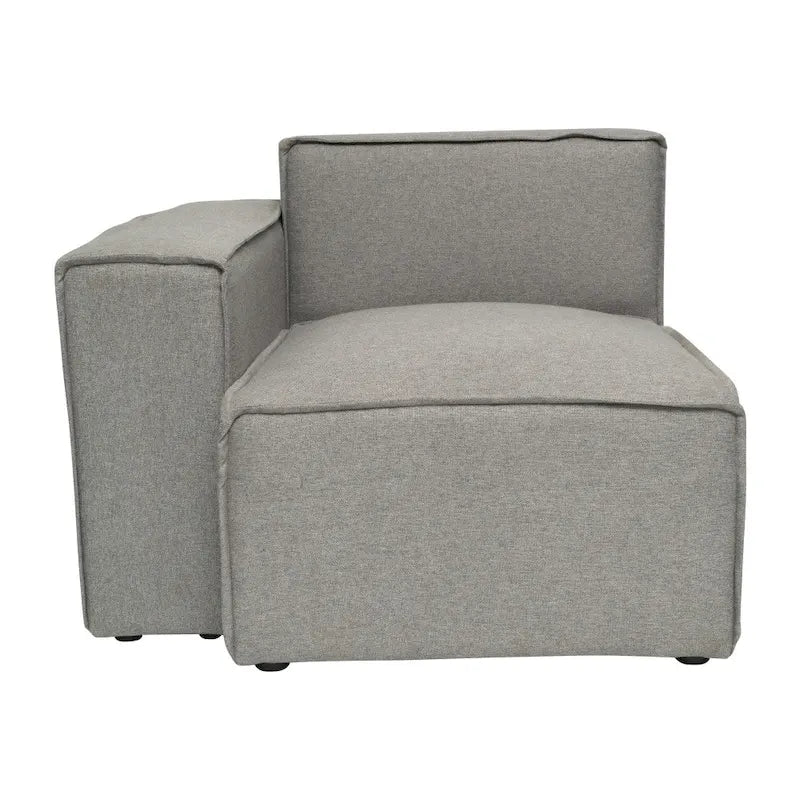 Fauteuil d'angle gauche modulaire contemporain et configurable avec accoudoir