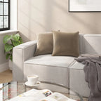 Fauteuil d'angle gauche modulaire contemporain et configurable avec accoudoir