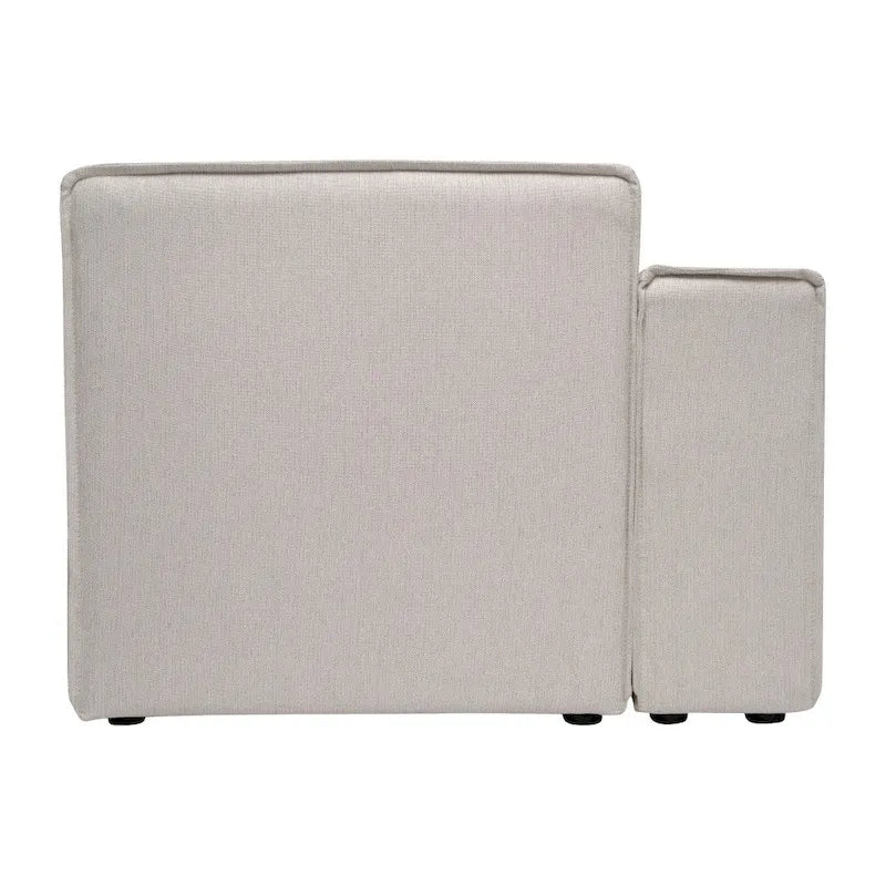 Fauteuil d'angle gauche modulaire contemporain et configurable avec accoudoir