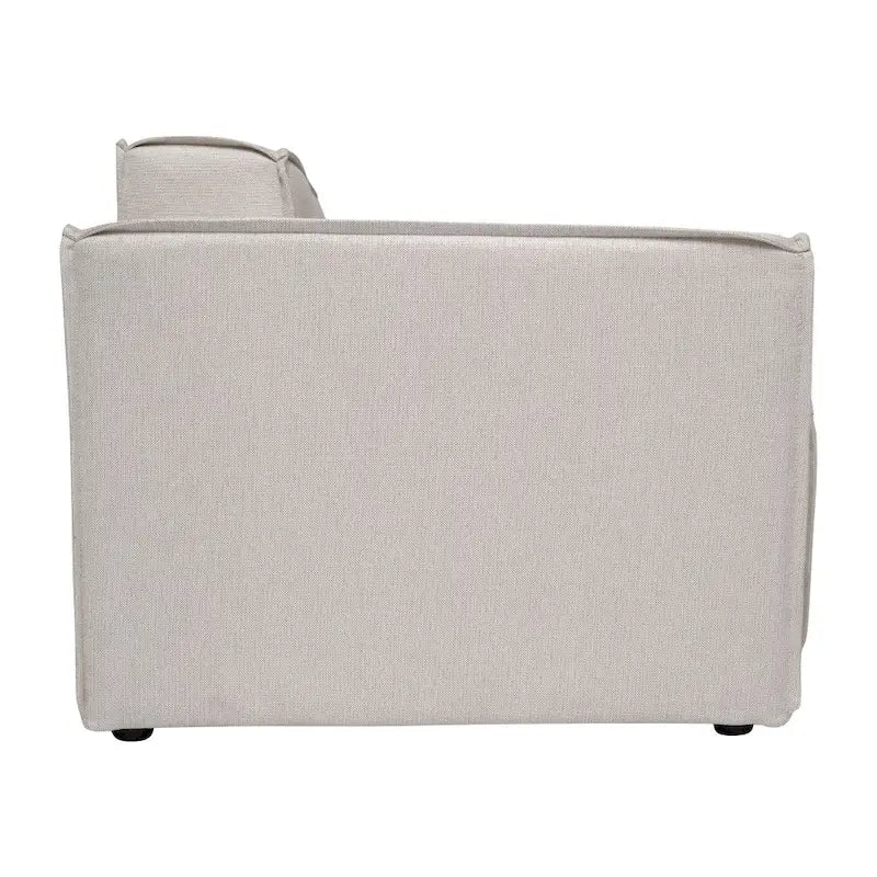 Fauteuil d'angle gauche modulaire contemporain et configurable avec accoudoir