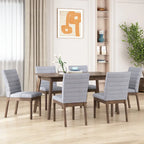 Sedie da pranzo imbottite Lancer con cuciture a canale (set di 6) di Christopher Knight Home