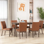 Sedie da pranzo imbottite Lancer con cuciture a canale (set di 6) di Christopher Knight Home