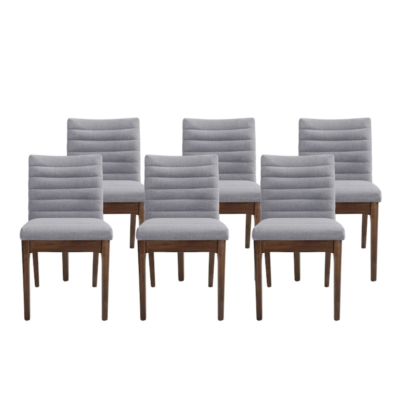 Sedie da pranzo imbottite Lancer con cuciture a canale (set di 6) di Christopher Knight Home