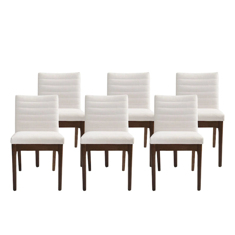 Sedie da pranzo imbottite Lancer con cuciture a canale (set di 6) di Christopher Knight Home