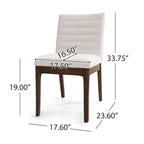Sedie da pranzo imbottite Lancer con cuciture a canale (set di 6) di Christopher Knight Home