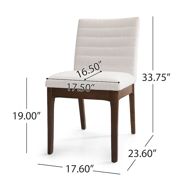 Sedie da pranzo imbottite Lancer con cuciture a canale (set di 6) di Christopher Knight Home