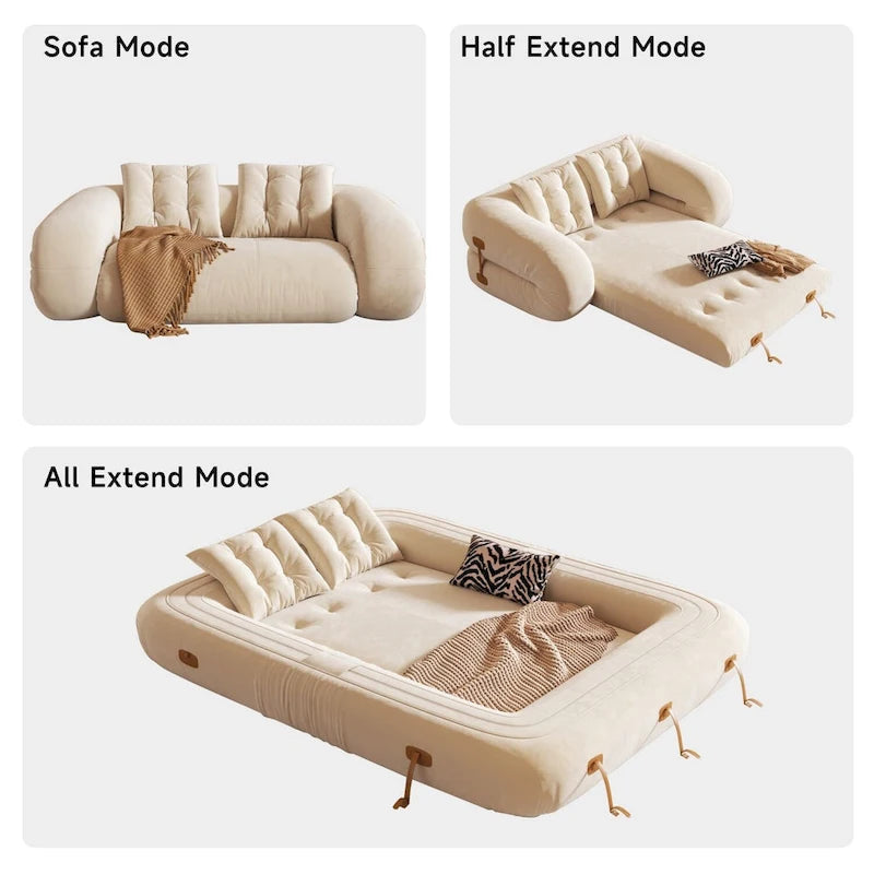 JASIWAY Letto da Divano Trasformabile Moderno, Bianco