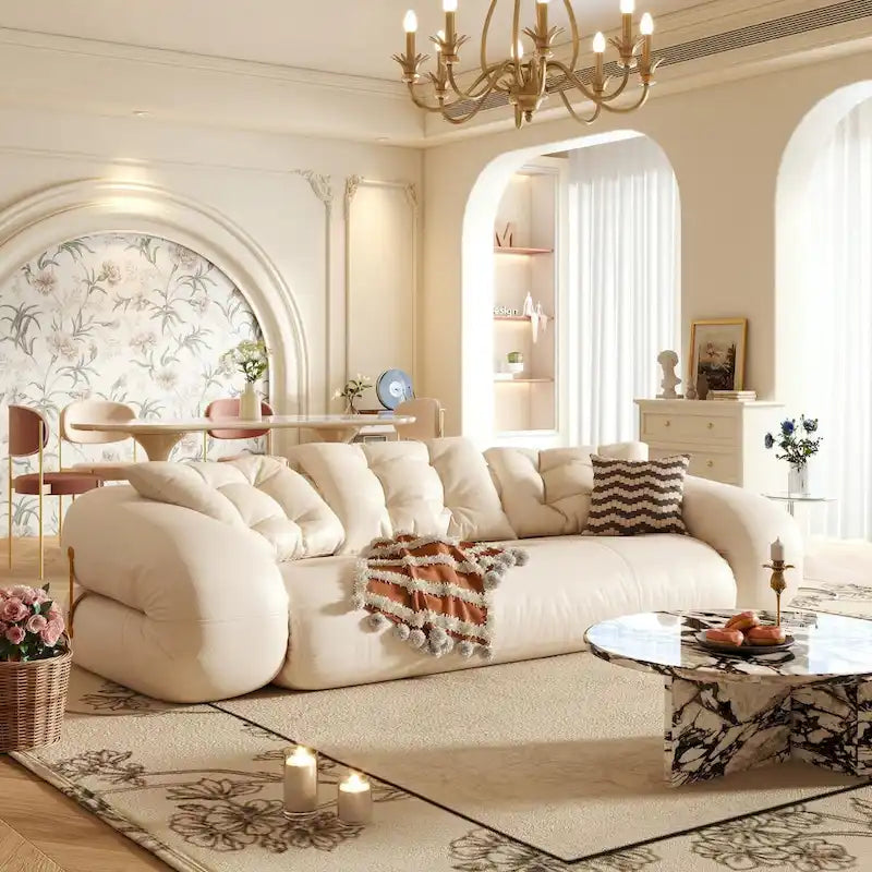 JASIWAY Letto da Divano Trasformabile Moderno, Bianco