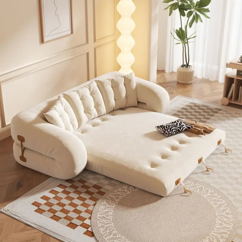 JASIWAY Letto da Divano Trasformabile Moderno, Bianco