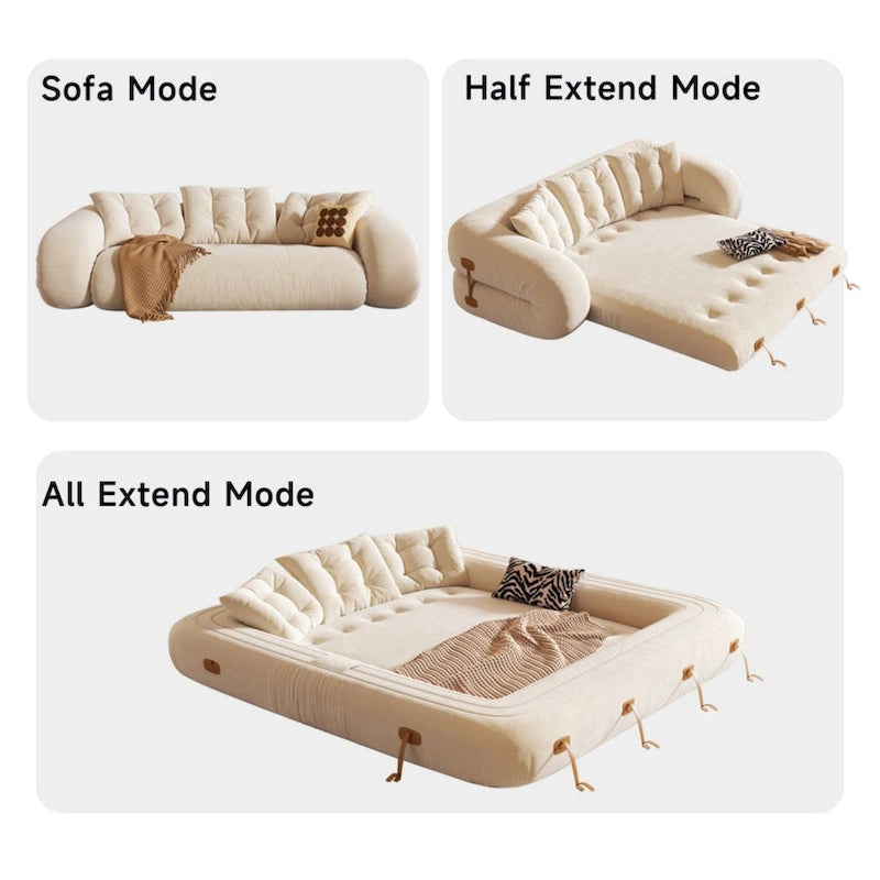 JASIWAY Letto da Divano Trasformabile Moderno, Bianco
