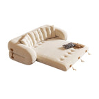 JASIWAY Letto da Divano Trasformabile Moderno, Bianco