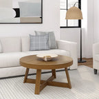 Tavolino classico Plank and Beam rotondo - 36