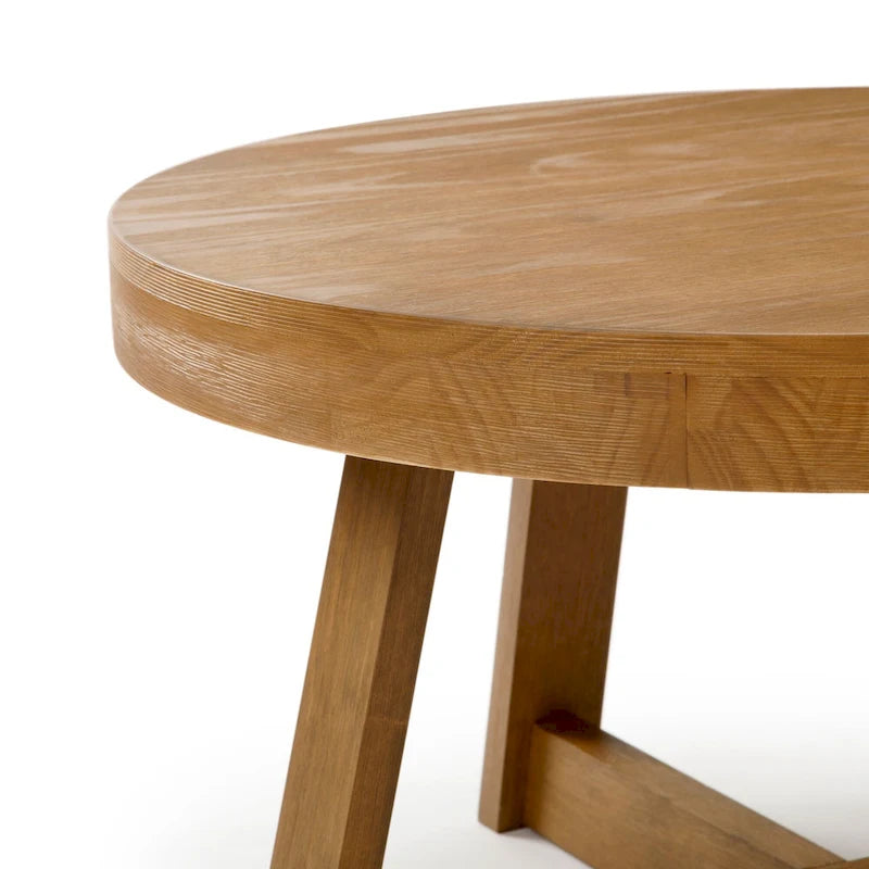 Tavolino classico Plank and Beam rotondo - 36