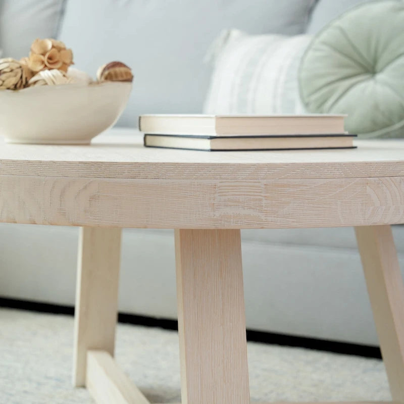Tavolino classico Plank and Beam rotondo - 36
