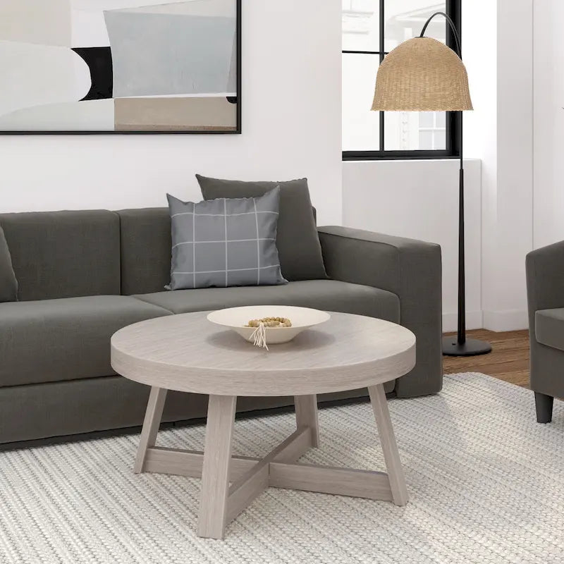 Tavolino classico Plank and Beam rotondo - 36