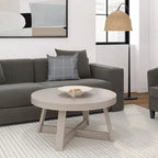 Tavolino classico Plank and Beam rotondo - 36