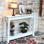 Consolle da Ingresso in Legno Rustico di Recupero - 117L x 20P x 71A cm