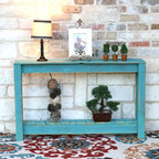Consolle da Ingresso in Legno Rustico di Recupero - 117L x 20P x 71A cm