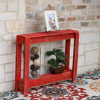 Consolle da Ingresso in Legno Rustico di Recupero - 117L x 20P x 71A cm