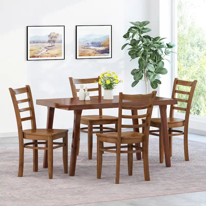 Chaises de salle à manger Prestage en hévéa (lot de 4) par Christopher Knight Home