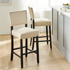 Sgabello da bar contemporaneo in lino Mayfield (set di 2) di Christopher Knight Home - 22,25 P x 18,50 L x 44,50 A