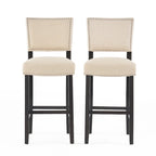 Sgabello da bar contemporaneo in lino Mayfield (set di 2) di Christopher Knight Home - 22,25 P x 18,50 L x 44,50 A