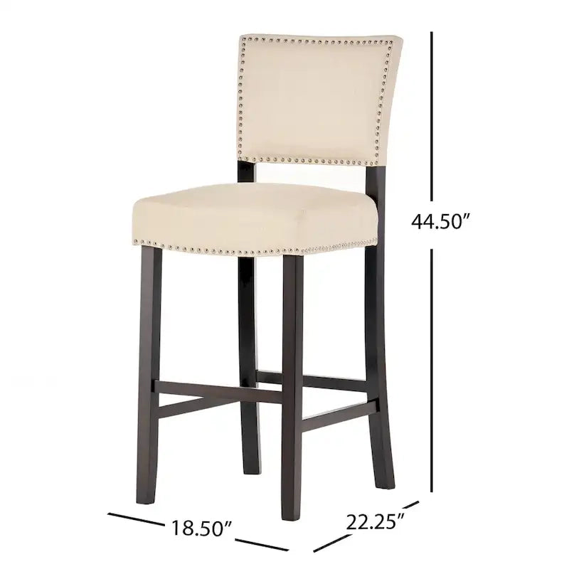 Sgabello da bar contemporaneo in lino Mayfield (set di 2) di Christopher Knight Home - 22,25 P x 18,50 L x 44,50 A